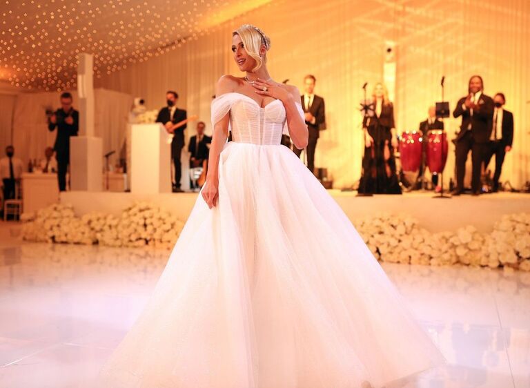 Paris Hilton's first dance wedding dress by Galia Lahav