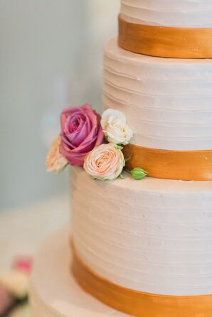 Round Buttercream Cake With Rose Detail