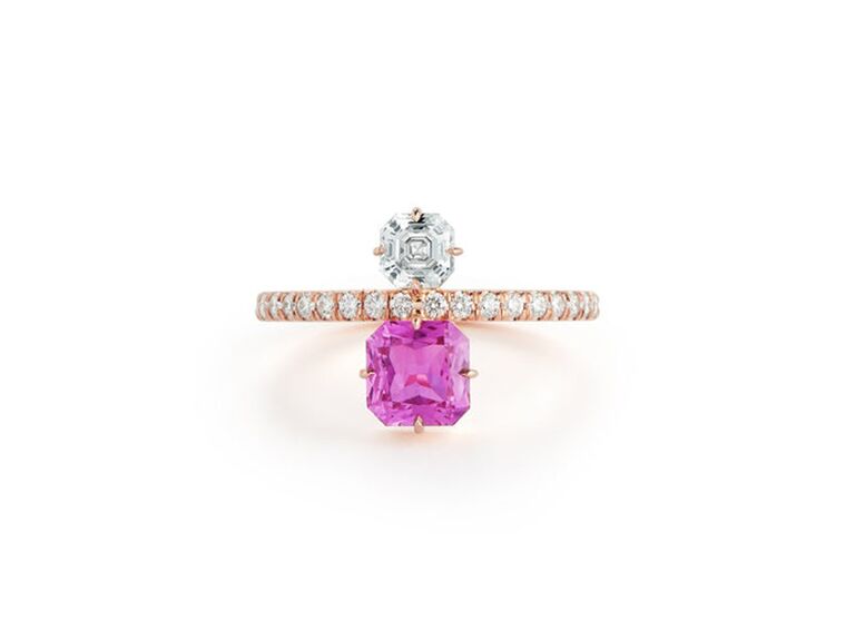 two stone diamond engagement ring
