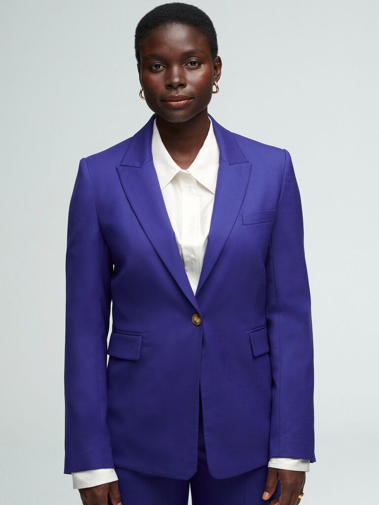 Blue women's formal suit from Argent. 