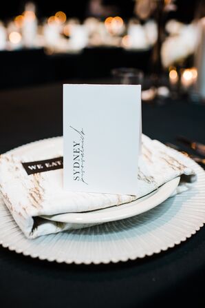 Formal Place Setting with Elegant Dinnerware and Place Card
