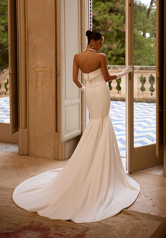 Moonlight Collection J6975 Mermaid and Trumpet Wedding Dress - 2