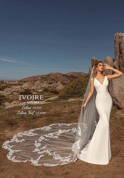 IVOIRE by KITTY CHEN COLINA, V2208 Sheath Wedding Dress - 4