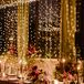 Romantic Dining Table with String Lights and Taper Candles