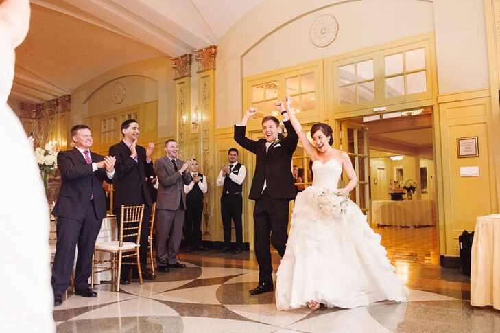 Christine and Keith Reception Entrance at Hilton President