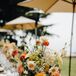 Natural Centerpieces with Roses, Dahlias and Wildflowers