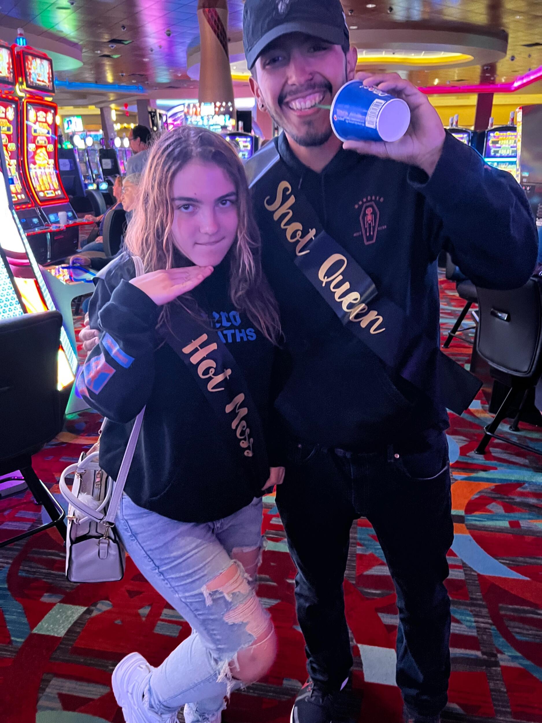 Makaela and Jordan’s joint Bachelorette/Bachelor Party! We all went to the casino and lost all of our money, but, hey, the drinks were free. While I was actually a “hot mess” that night, Zay did not, in fact, have any shots. You’re still a “shot queen” in my heart, though.