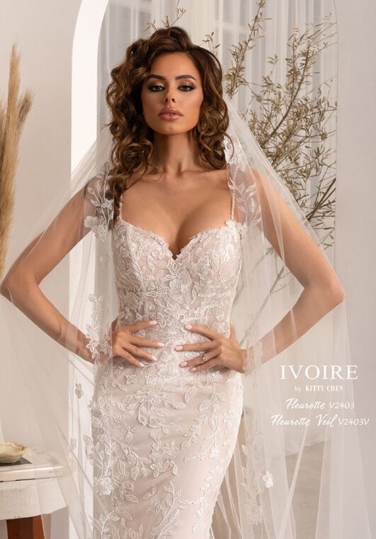 IVOIRE by KITTY CHEN FLUERETTE, V243 Fit-and-Flare Wedding Dress - 3