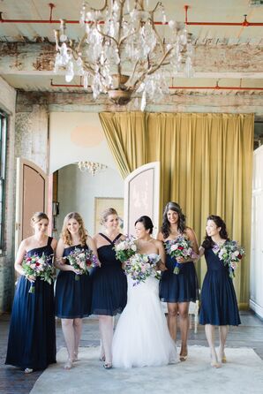 Navy Bridesmaids Dresses