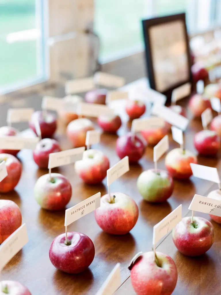 Apple Escort Cards for Fall Reception