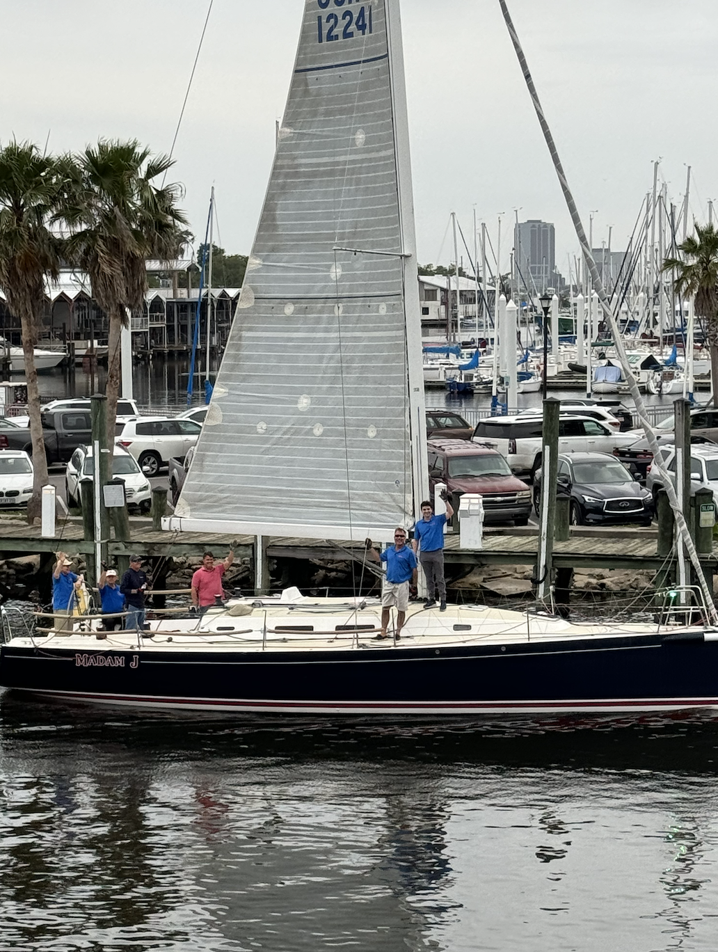 First time cheering on Eric at his sailing race at the Southern Yacht Club.