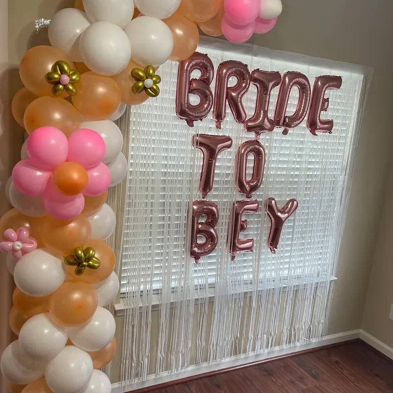 'Bride to Bey' Beyonce bachelorette balloon background