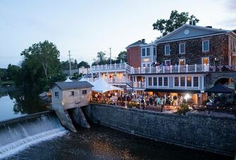 Beautiful creekside venue with a large patio. 