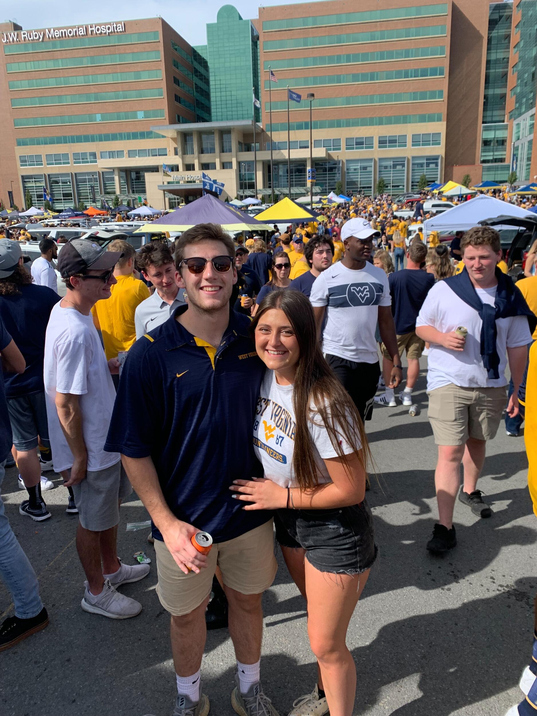 Tailgating in the Blue lot senior year