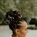 Bride Updo With Pearl Accessories