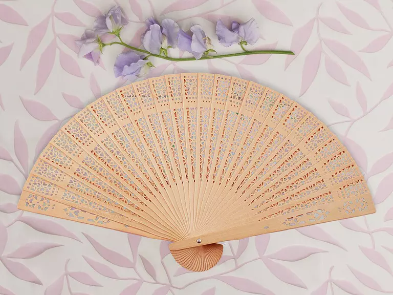 Beautifully patterned hand fans. 