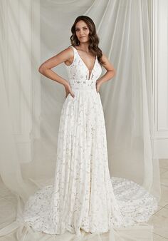 Justin Alexander Emily A-Line Wedding Dress
