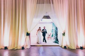 Grand Entrance Through Dramatic Draping