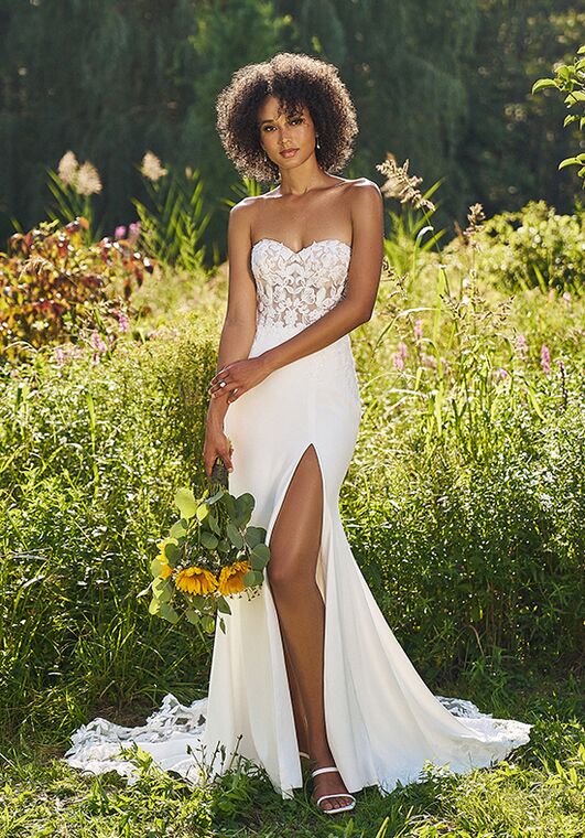 Lillian West 66331 Fit-and-Flare Wedding Dress - 3