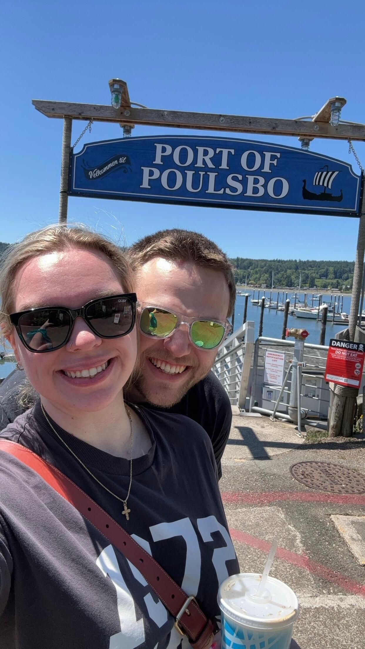 Exploring the Port of Paulsbo. Bryce's Norwegian accent was horrible but he thinks it was amazing. 