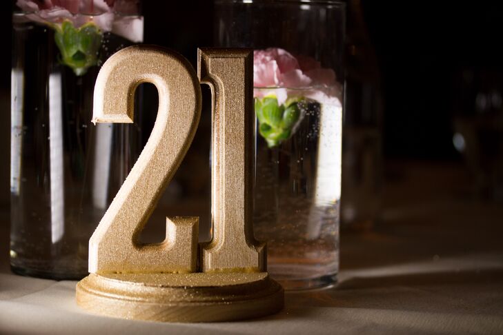 Gold Glamorous Table Number