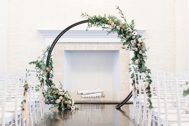 Ceremony Arch at Military Wedding at Belle Mer in Newport, Rhode Island