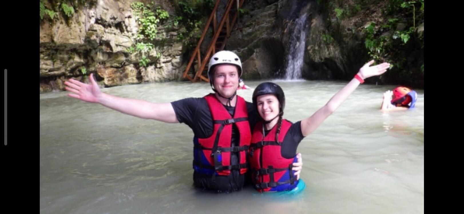 But the adventures didn't stop on the West coast; we closed out the year with our first cruise together. Please enjoy this grainy picture of us after we jumped off waterfalls in the Dominican Republic!
