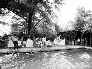 Pool Rehearsal Dinner at Summer Wedding