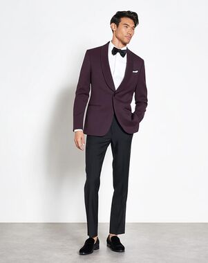 The Black Tux Plum Shawl Jacket Tuxedo Purple Tuxedo