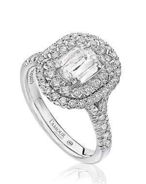 Christopher Designs Elegant Emerald, Oval Cut Engagement Ring