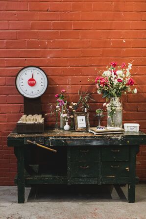 Rustic, Vintage Welcome Table