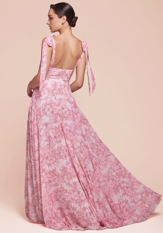 Ladivine 7442 V-Neck and Plunge Bridesmaid Dress - 2