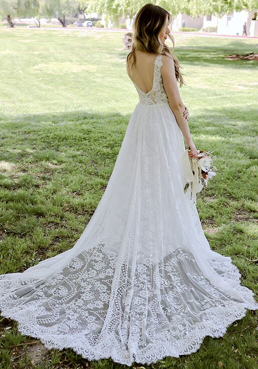 AW Bridal AW Whitney Wedding Dress A-Line Wedding Dress - 6