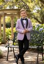 BLACKTIE "London" Kids Lavender Tuxedo (5-Piece Set) Flower Girl Dress and Ring Bearer Outfit - thumbnail - 1
