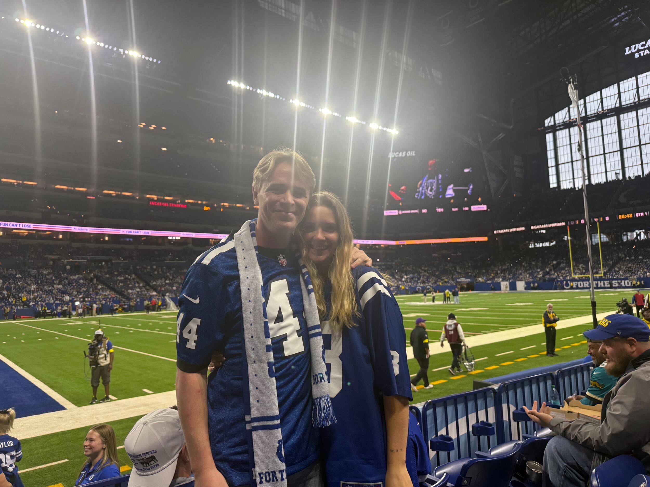 Our first time at a Colt's game!