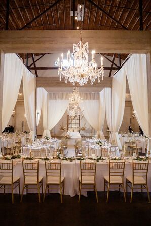 Elegant and Classic Reception Setup at Willow Ballroom in Hood, California