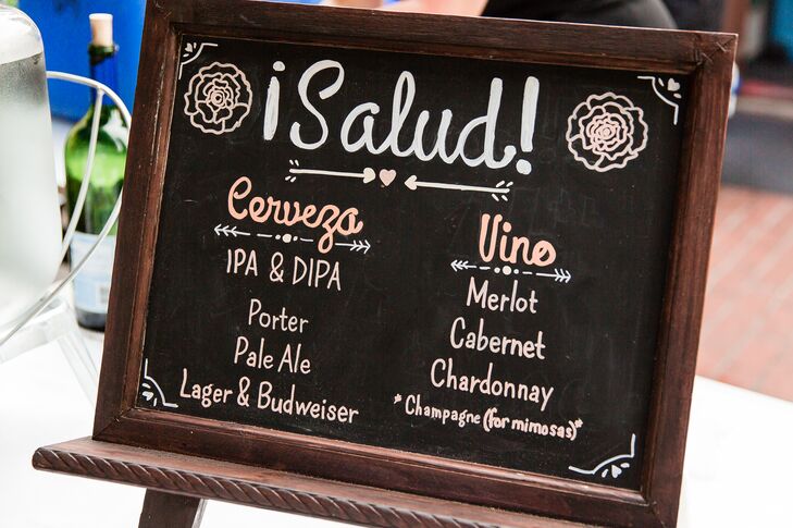 Spanish Chalkboard Bar Menu