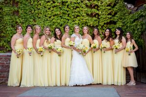 yellow junior bridesmaid dresses Long One-Shoulder Flower Girl Dress  Junior Bridesmaid Gown for Girls