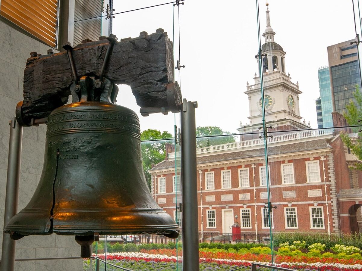 Picture of Liberty Bell and Independence Hall