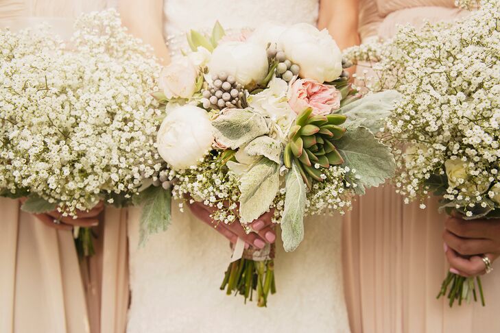 "I knew I wanted a wedding with an ethereal feel to it, so I wanted the flowers to be soft, lovely and romantic," Kara says.
