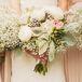 Bouquet with Dusty Miller, Peonies, Silver Brunia and Garden Roses