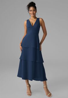 AW Bridal AW Elissa Dress V-Neck and Plunge Bridesmaid Dress