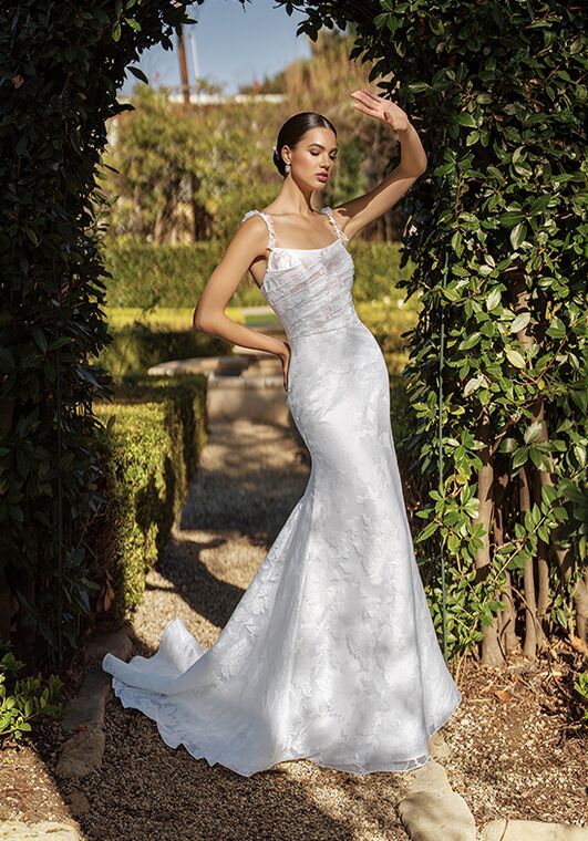 Moonlight Collection J6932 Mermaid and Trumpet Wedding Dress - 2