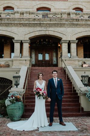 The Bride and Groom Outside The Bryan Museum in Galveston, Texas