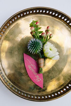 Blue Thistle Boutonniere
