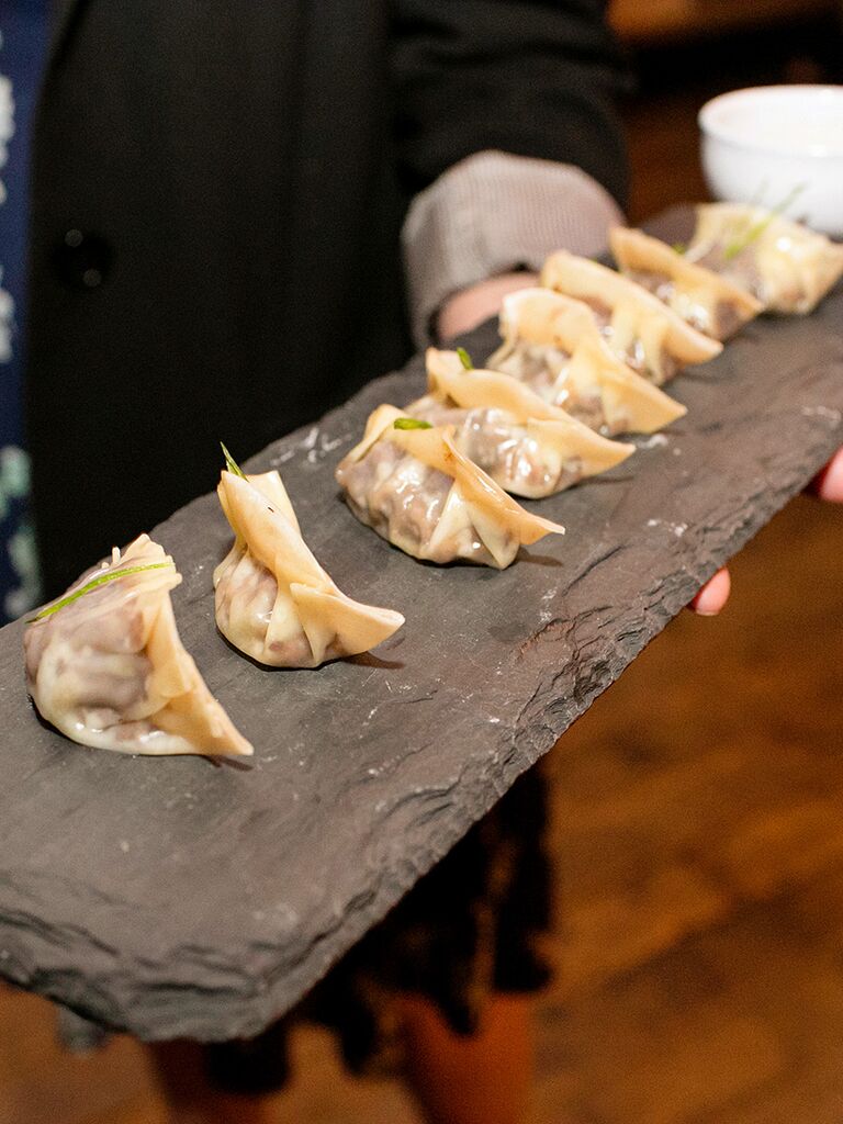Ideas for gourmet wedding reception appetizers and food