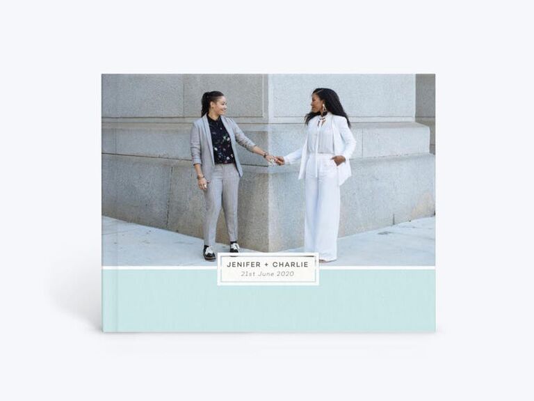 Photo cover hardback bridal shower guest book