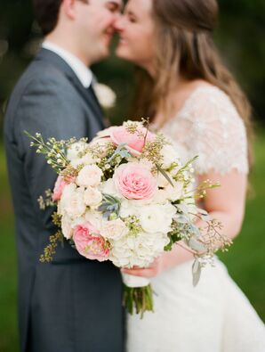 Pink and Ivory Bridal Bouquet