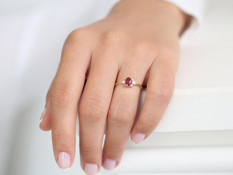 Ruby alternative engagement ring