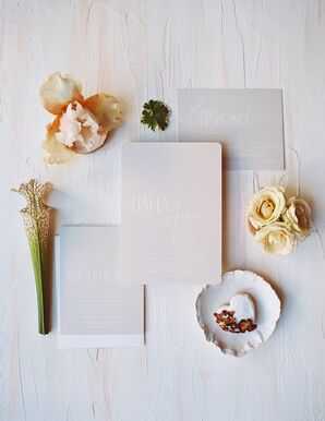 Neutral-Hued Wedding Invitation Suite